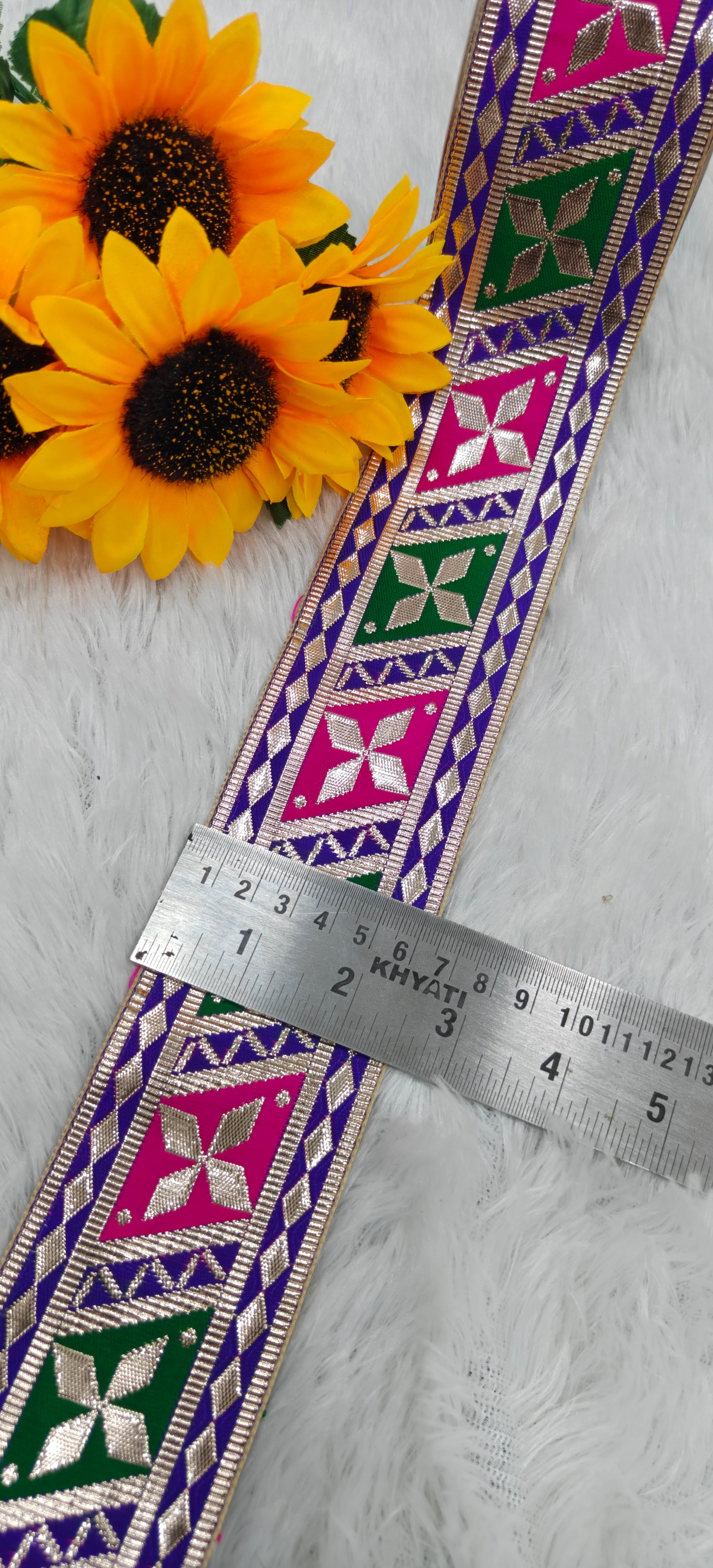 Multicolor Geometric Gotta Lace