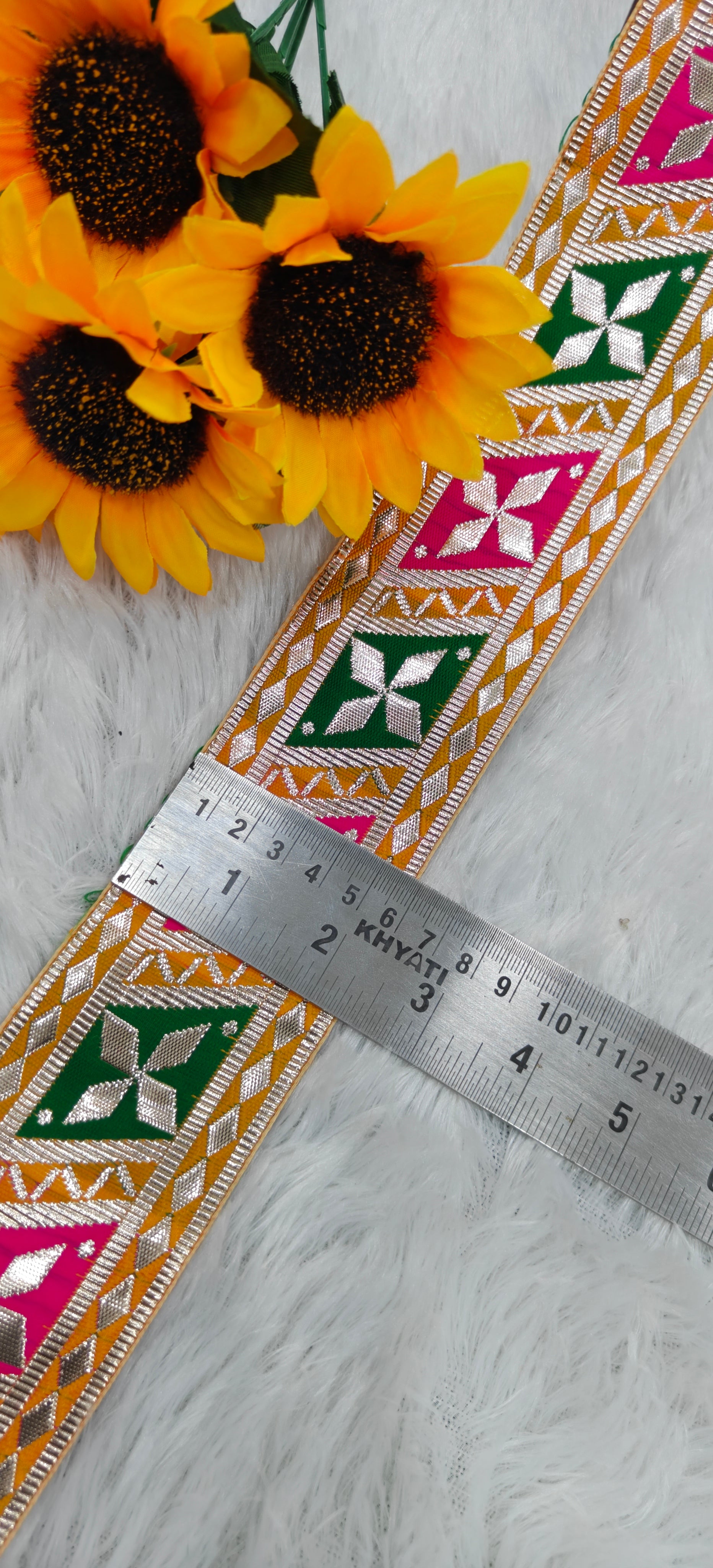 Multicolor Geometric Gotta Lace