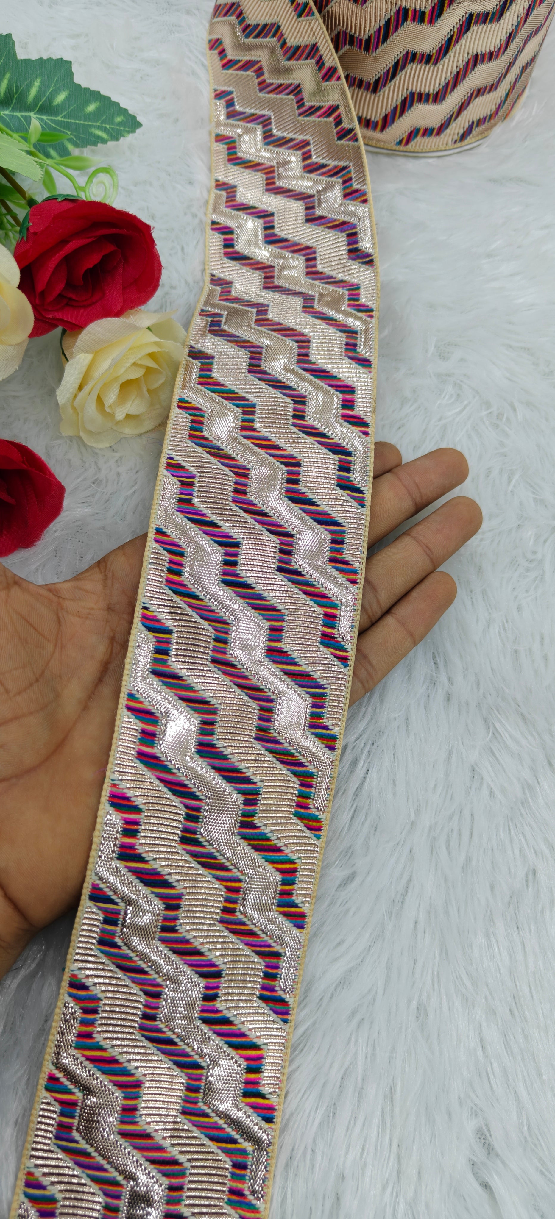 Royal Zigzag Zari Lace