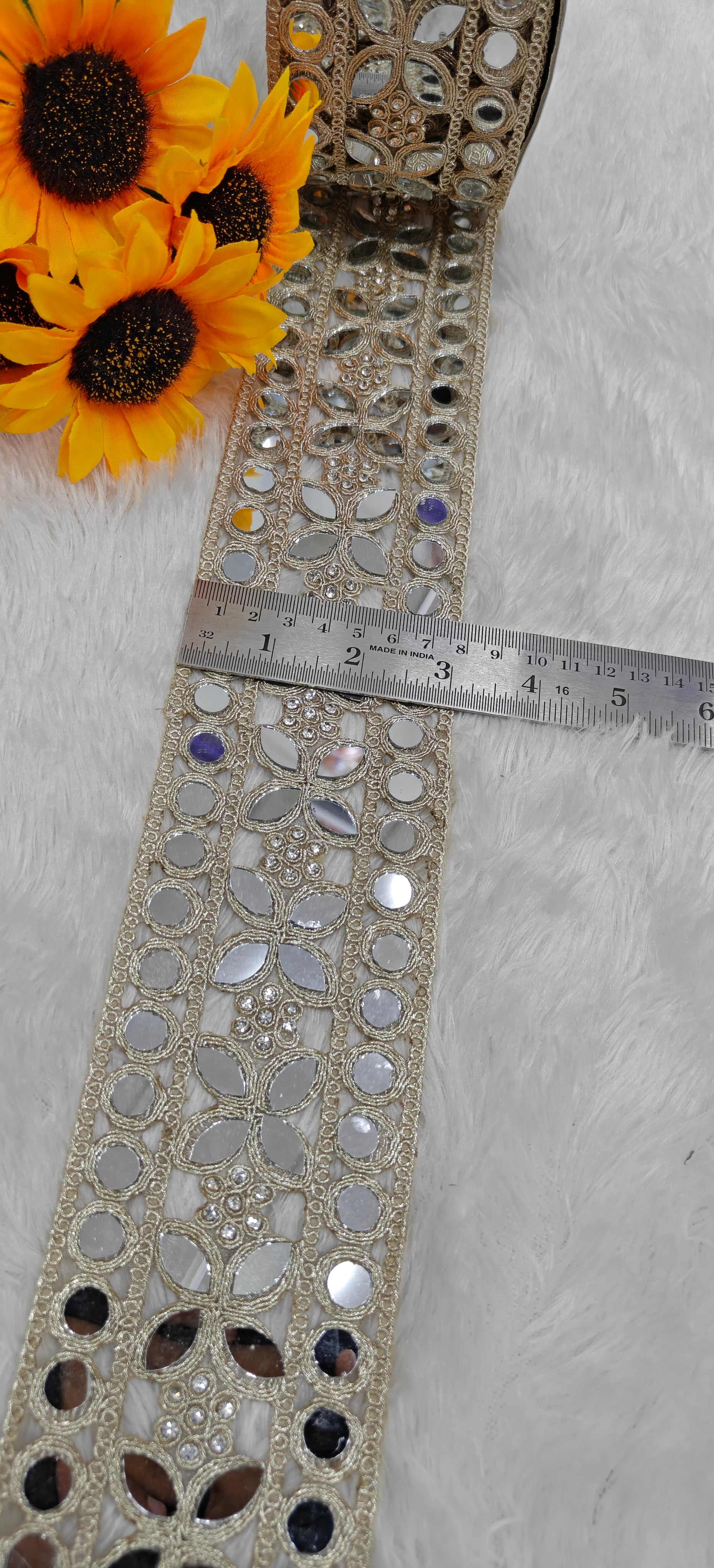 Floral Mirror Designer Lace