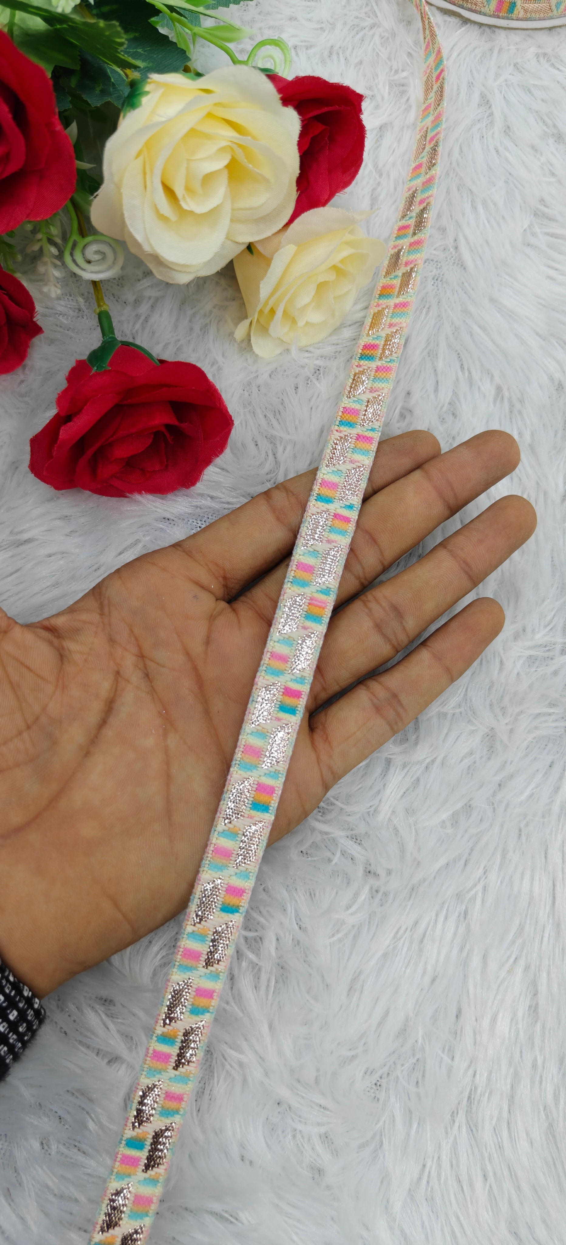 Heritage Block Zari Lace (Pack of 2)
