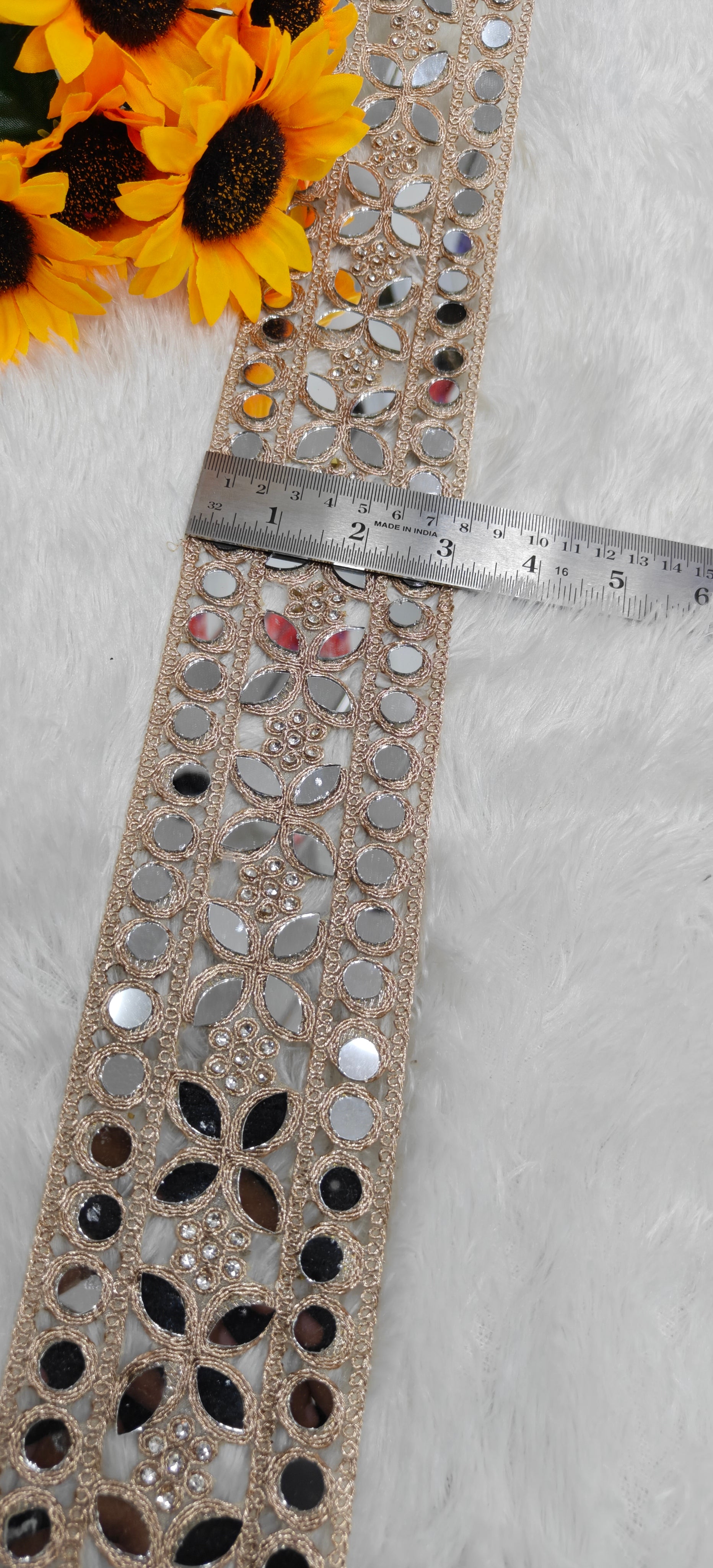 Floral Mirror Designer Lace