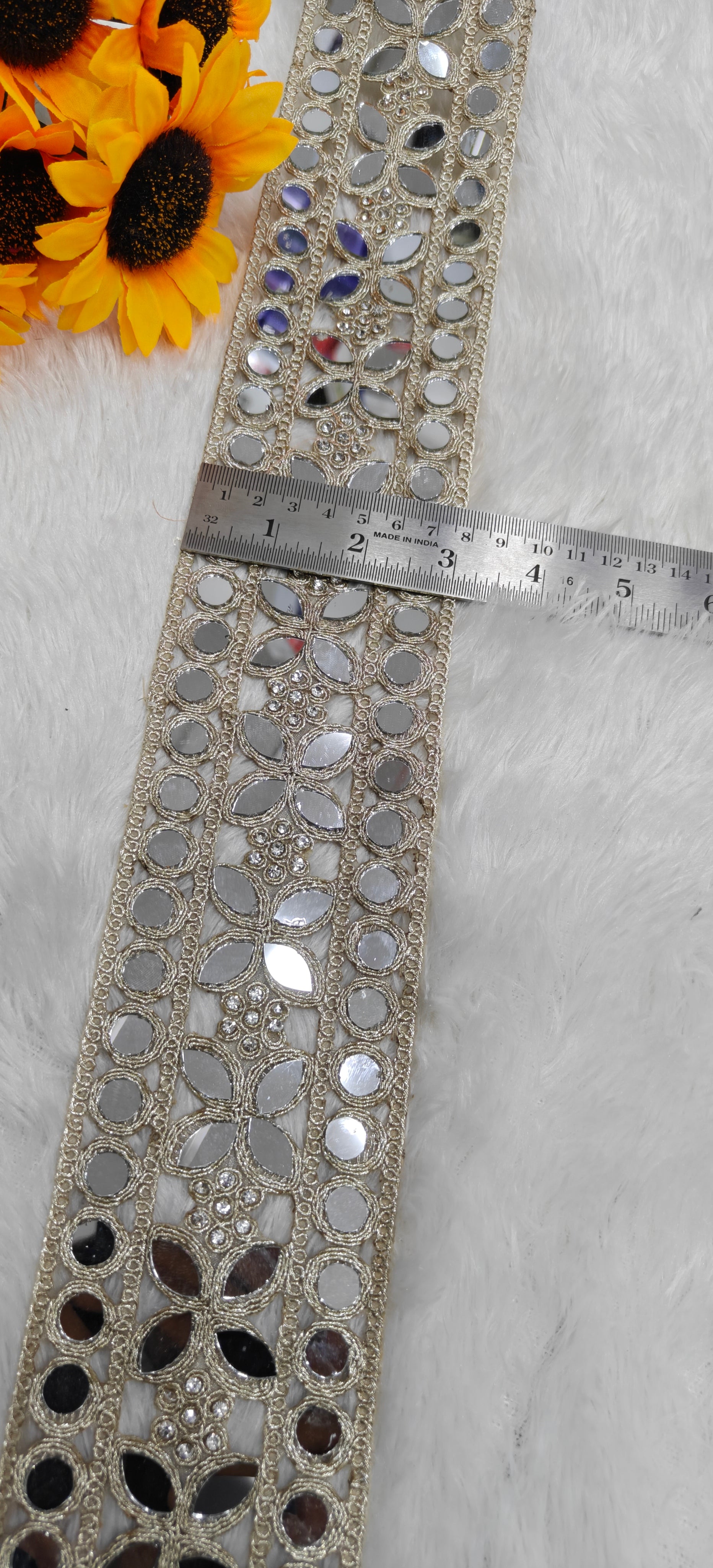 Floral Mirror Designer Lace