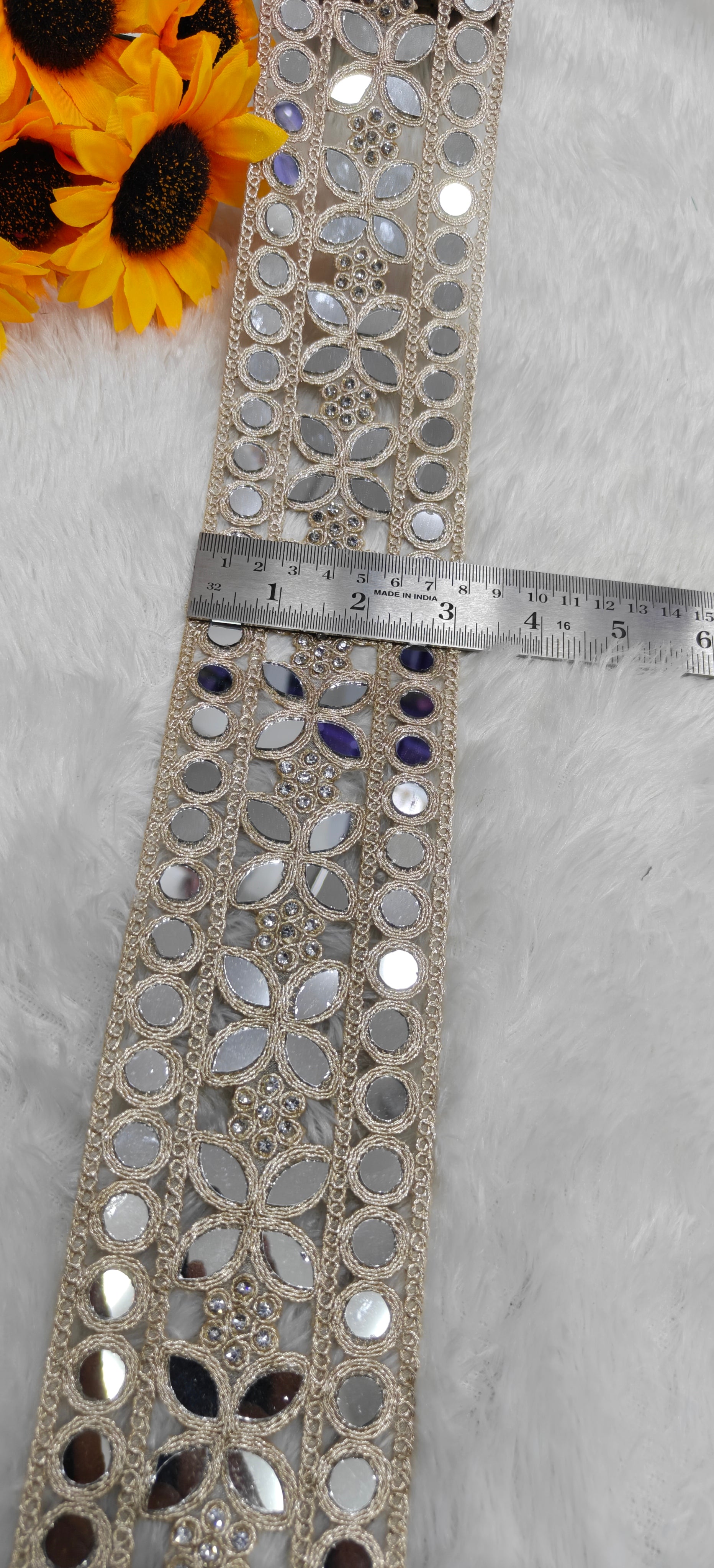 Floral Mirror Designer Lace